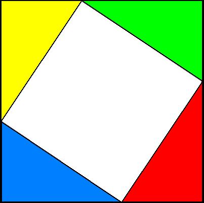four triangles in a square